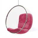 Ver imagem 3 de Poltrona Bubble Chair Veludo Linha Premium Decorativa Sala Quarto Recepção Design Moderno - Rosa