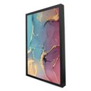 Ver imagem 3 de Quadro Decorativo Abstrato Mármore Luxe Perolado em Moldura Caixa Tacolado Moldura Trad 1cm Branca C