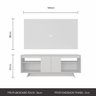 Rack com Painel Tulum 1,60m 55 Polegadas Branco - Móveis Arapongas Branco - 3