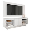 Ver imagem 2 de Rack com Painel Tulum 1,60m 55 Polegadas Branco - Móveis Arapongas Branco