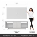 Ver imagem 6 de Rack com Painel Tulum 1,60m 55 Polegadas Branco - Móveis Arapongas Branco