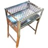 Churrasqueira Móvel a Carvão 35x25x51 Camping Pescaria Mesa - 1
