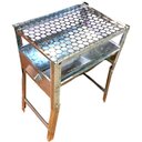 Ver imagem 1 de Churrasqueira Móvel a Carvão 35x25x51 Camping Pescaria Mesa