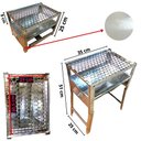 Ver imagem 2 de Churrasqueira Móvel a Carvão 35x25x51 Camping Pescaria Mesa