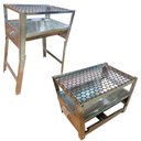 Ver imagem 3 de Churrasqueira Móvel a Carvão 35x25x51 Camping Pescaria Mesa