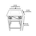 Ver imagem 3 de Kit com 2 Bancos Madeira Mesinhas para Área Gourmet Churrasco Jardim S03