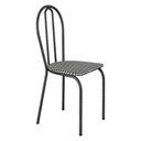 Ver imagem 3 de Kit 4 Cadeiras de Cozinha Texas Estampado Channel Pés de Ferro Cromo Preto - Pallazio