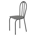 Ver imagem 4 de Kit 4 Cadeiras de Cozinha Texas Estampado Channel Pés de Ferro Cromo Preto - Pallazio