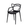 Kit 6 Cadeiras para Sala de Jantar Allegra Empilháveis Pretas Preta - 4