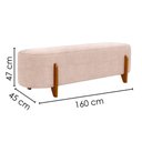 Ver imagem 3 de Puff Recamier Organico Imperial 160 cm Linho Rose Impo