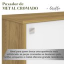 Ver mais imagens de Escrivaninha Mesa Escritório em L Diretor Smart 1 Porta 2 Nichos 168,5cm Olmo e Branco Artany