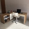Mesa para Escritório em L Diretor 1 Porta 2 Nichos 135x168,5cm Smart  - 9