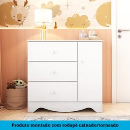 Cômoda Infantil 1 Porta e 3 Gavetas 100% MDF Cocada - 9