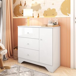 Cômoda Infantil 1 Porta e 3 Gavetas 100% MDF Cocada - 1