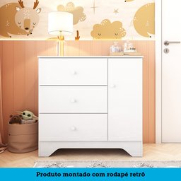 Cômoda Infantil 1 Porta e 3 Gavetas 100% MDF Cocada - 8
