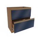 Ver imagem 5 de Balcão 2 Gavetas Kappesberg Celeste 100% Mdf Nogueira/azul Profundo 80cm