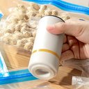 Ver imagem 5 de Mini Seladora A Vacuo Portatil Touch Conserva Embaladora Alimentos Comida Legumes Frutas Carne Cozin