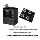 Ver imagem 5 de Kit Balcão Cooktop 1 Porta Br C/forno Elétrico 48l 127v C/fogão Cooktop 4 Bocas