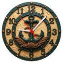 Ver imagem 1 de Relógio de Parede - Ancora Naval -efeito 3d -25x25x2cm