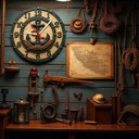 Ver imagem 2 de Relógio de Parede - Ancora Naval -efeito 3d -25x25x2cm