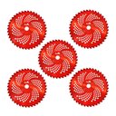 Ver imagem 1 de Kit 05 Lâminas para Roçadeira Circular 40 Dentes Videa Toyama 255×25,4×2,0mm Vermelha