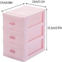 Ver imagem 5 de GAVETEIRO INFANTIL ORGANIZADOR DE MESA 3 GAVETAS CAIXA PORTA JOIAS LAPIS BRINQUEDOS ESTOJO