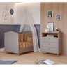 Conjunto para Quarto de Bebê Berço Mini Cama Cômoda 3 Gavetas Bala de Goma Espresso Móveis - 9