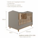 Ver imagem 2 de Conjunto para Quarto de Bebê Berço Mini Cama Cômoda 3 Gavetas Bala de Goma Espresso Móveis