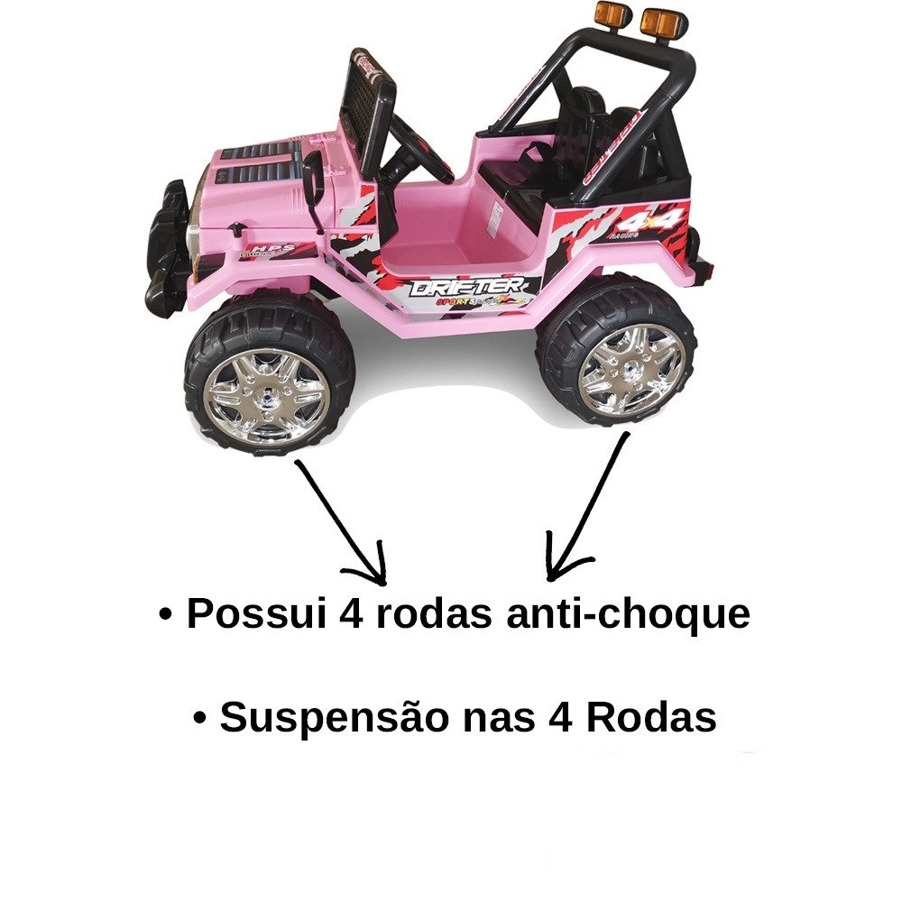 Carro Elétrico Infantil 6V Motorizado Brinquedo Baby Style Rosa