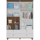 Ver mais imagens de Quarto de Bebê com Berço e Guarda Roupa 4 Portas 4 Gavetas Bala de Goma Espresso Móveis