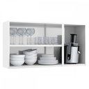 Ver imagem 2 de Armário Aéreo Cozinha em Aço Topázio 3 Portas com Vidro Branco - Telasul