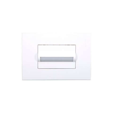 Balizador Horizontal Margirius Sleek com Placa 4x2 Branco 3000k - Luz Amarela Bivolt