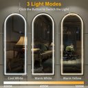 Ver imagem 2 de Takywep Espelho Led Corpo Inteiro 160x50cm Arco Preto Iluminado