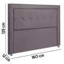 Ver imagem 6 de Cabeceira Estofada para Cama Box Queen 160cm Ravena Veludo - Sofa Store:veludo Rosê Envelhecido