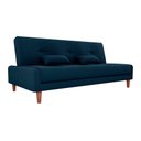 Ver imagem 1 de Sofá Cama Blanca 3 Lugares Sala Premium Suede Azul Matrix