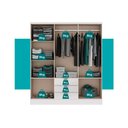 Ver imagem 3 de Guarda Roupa 6 Portas 3 Gav Troy 1151 Carraro Freijo