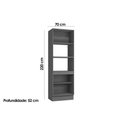 Ver imagem 3 de Módulos de Cozinha Kappesberg Ciela Paneleiro Ciela R630 C- 4 Portas e 2 Nichos P- Forno 70x220cm