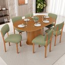 Ver imagem 2 de Kit 06 Cadeiras para Sala de Jantar Cozinha Living Estofada Dara L02 Bouclê Oliva - Lyam Decor