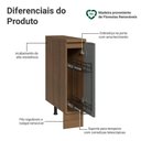 Ver imagem 3 de Balcão Porta-Temperos 20 cm 1 Porta Rustic/Cinza Lux Madesa