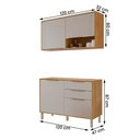 Ver imagem 4 de Balcão com Aéreo Aurea 120 Cm com 4 Portas Cinamomo/off White
