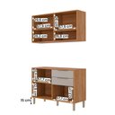 Ver imagem 3 de Balcão com Aéreo Aurea 120 Cm com 4 Portas Cinamomo/off White