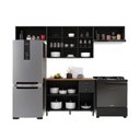 Ver imagem 3 de Armário de Cozinha Modulada Compacta Fidelitá Nara 100% MDF 4 Peças 280cm 10 Portas 2 Gavetas com