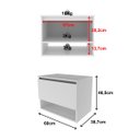 Ver imagem 4 de Gabinete Suspenso para Banheiro Moderno sem Cuba 60cm Tecnomóbili - Branco