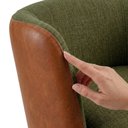 Ver imagem 6 de Poltrona Decorativa Verso Pes Madeira Linho Color Trend e Courino Moll Tca 307 Tcs 727