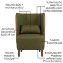 Ver imagem 4 de Poltrona Decorativa Verso Pes Madeira Linho Color Trend e Courino Moll Tca 307 Tcs 727