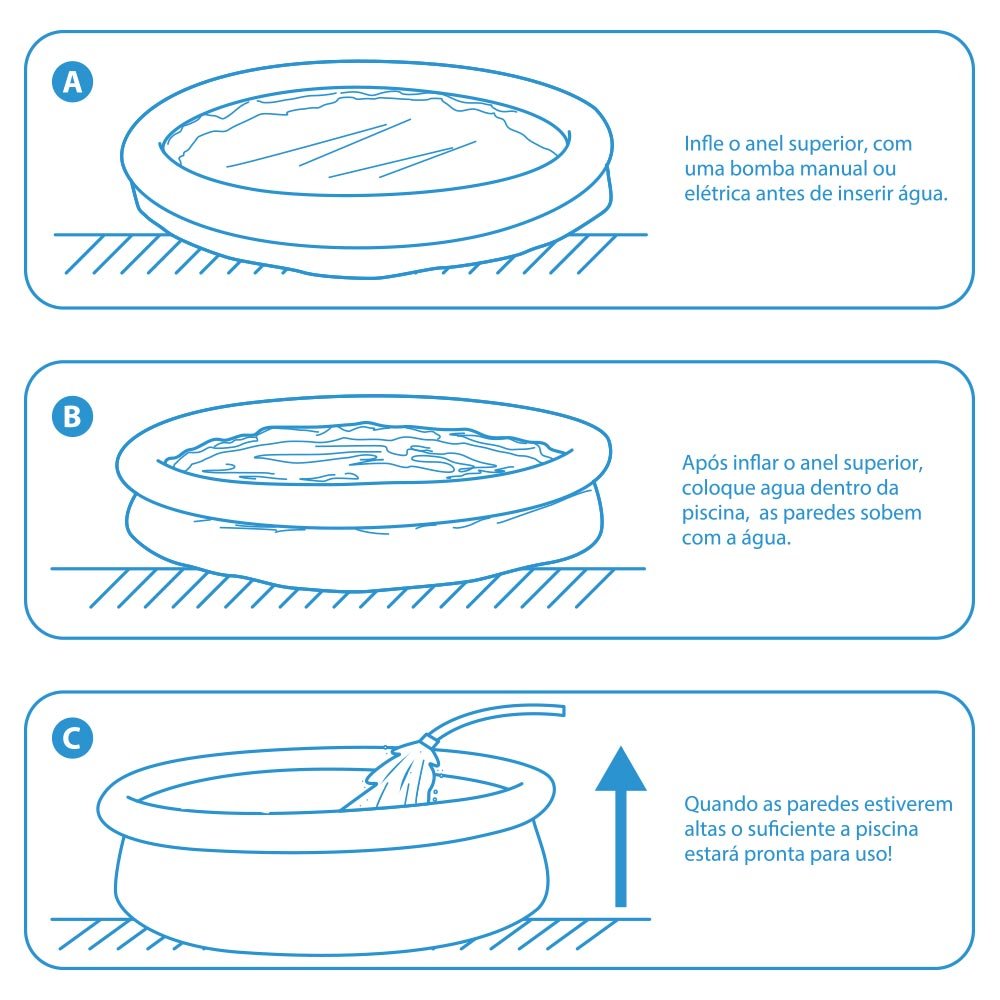 Piscina Inflável Joy Set 2490l Circular 240cm com Bomba Vg Plus - 5