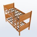 Ver imagem 3 de Beliche Resistente Fortaleza em Mdf Vira 2 Camas Solteiro Nature Amadeirado