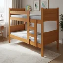 Ver mais imagens de Beliche Resistente Fortaleza em Mdf Vira 2 Camas Solteiro Nature Amadeirado