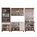 Ver imagem 5 de Cozinha Compacta Modulada 4 Gavetas 4 Peças Joy Branco/Off White/Nogueira