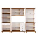 Ver imagem 4 de Cozinha Compacta Modulada 4 Gavetas 4 Peças Joy Branco/Off White/Nogueira